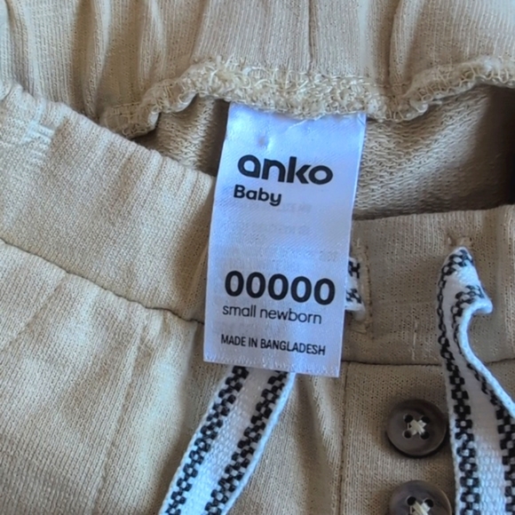 anko soft yellow cotton joggers size newborn baby - Picture 3 of 6